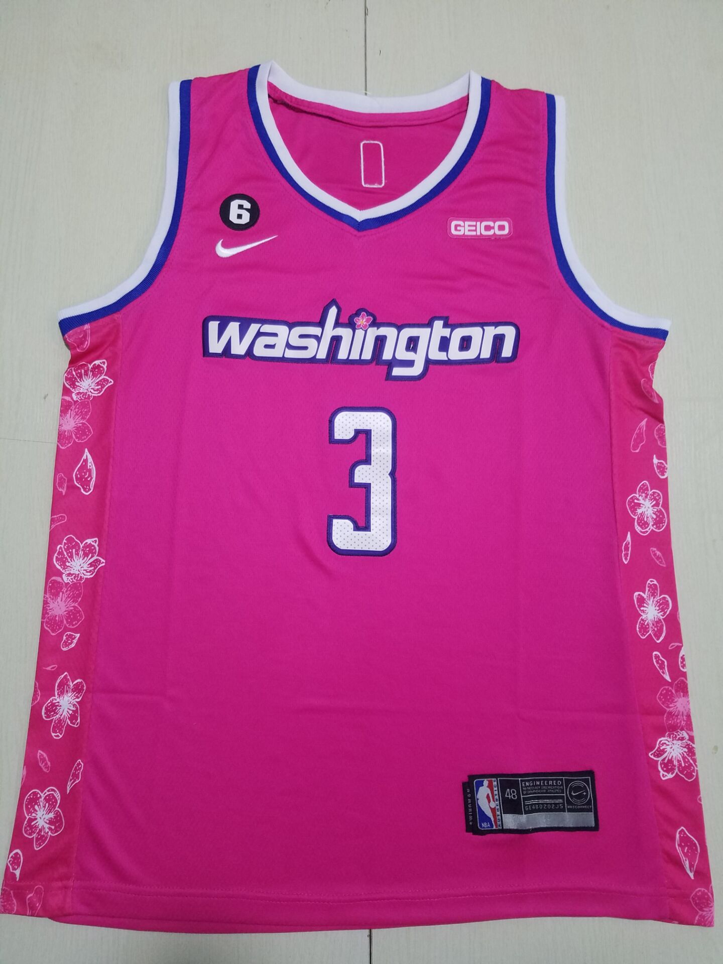 Men Washington Wizards #3 Beal Pink 2022 Nike NBA Jersey